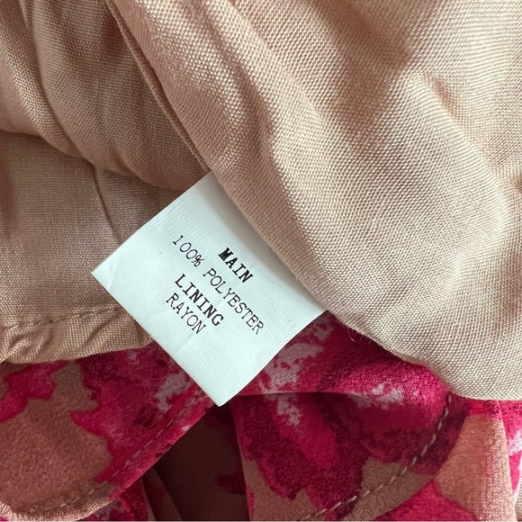 🚫Sundae Muse Christy Mini Tiered Dress, Floral Pink on Nude, Size 8 - Picture 9 of 14